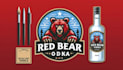 create a red bear vodka logo design in 12 hours