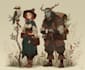 create an custom dnd party character illustration