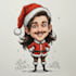 make a christmas caricatures, winter holidays cartoons