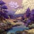 draw landscape illustration in colored
