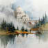 draw original watercolor landscape or architecture art