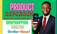 do shopify product research dropshipping winning product online store listing