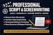 write movie script screenplay youtube video script edit screenplay comedy script