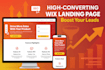 design custom wix website landing page SEO  mobile optimization
