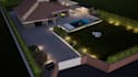 design your garden or courtyard, 3d model and rendering