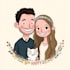 illustrate cute personal, couple or family portrait