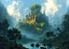 illustrate a eerie gothic fantasy landscape