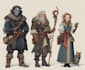 make dnd party character sketch drawing