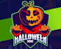 do modern wonderful horror, pumpkin logo design