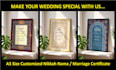 design elegant marriage certificate, nikkah nama