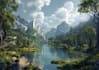 draw pixel art background and landscape