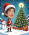 draw christmas cartoon caricature