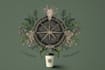 create a mystical vintage logo and plant illustration