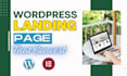 create a professional wordpress landing page design