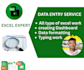 clean data ,data analysis,fomatting data,excel  working,