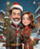 draw a christmas cartoon caricature