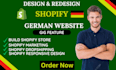 build german shopify dropshipping store german shopify store SEO optimized store