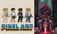 do  8bit 16bit 32bit pixel art sprites, animations, lofi loops, animated gifs