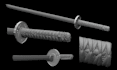 do custom 3d cosplay sword weapon accessories armor props badge for 3d printing