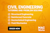 provide civil engineering tutoring and problem solving