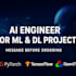 do machine learning, deep learning, computer vision projects with opencv and ai