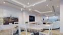 remodel modern apartment render, floor to ceiling windows,cozy small room layout