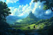 develop fantasy landscape and all concept art illustration