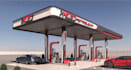 design 3d fuel station, travel plazas, truck stop, roadside complex,3dmax render