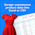 scrape ecommerce product data into excel or CSV