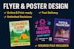 design creative and eye catching event, party,  summer camp, church event flyers