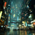 create detailed futuristic cityscape art