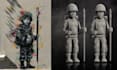 convert 2d to 3d mini anime printable stl 3d character model for 3d printing