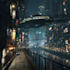 illustrate sci fi urban landscapes