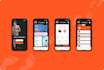 design clean, user friendly mobile app screens