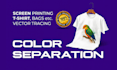 do color separation for screen printing within 12hours