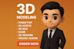 do 3d funko pop modeling3d assets 3d map game 3d weapon vrchat avatarvfx