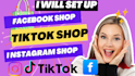 set up tik tok shop and instagram shop for dropshipping
