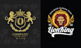 design retro hand drawn tiger or lion logo