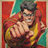 make a comic book superhero illustration