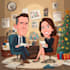 draw a professional christmas caricatures art