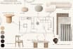 create a professional architectural moodboard and poster