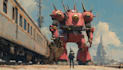 draw mechanical robot warriors