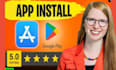 do app rating review, IOS install, game install, android install, mobile install