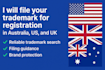 file your trademark for registration in australia, USA, and UK
