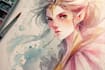 create unique watercolor character illustration