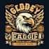 do design professional golden eagle mascot logo with t shirt design