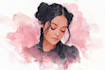 make unique watercolor character illustration