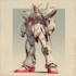 design mechanical robot warriors in anime style