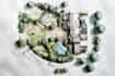 do landscape sketch, architectural site plan, map
