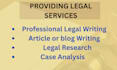 provide expert legal writing for article or blog
